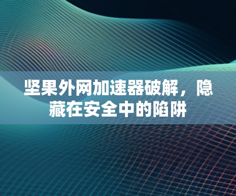 坚果外网加速器破解，隐藏在安全中的陷阱