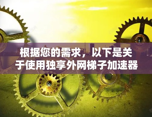 根据您的需求,以下是关于使用独享外网梯子加速器的全面分析和建议 根据您的需求,以下是关于使用独享外网梯子加速器的全面分析和建议