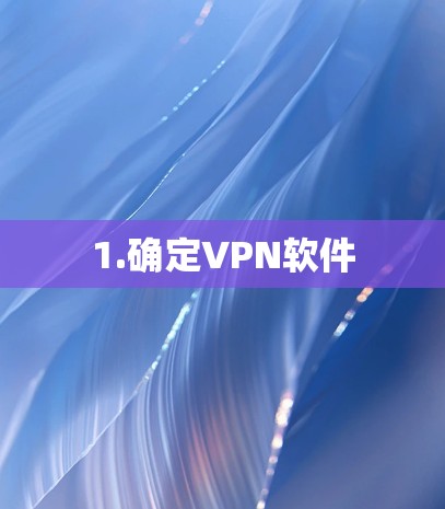 1.确定VPN软件 1.确定VPN软件