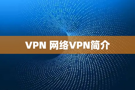 VPN 网络VPN简介 VPN 网络VPN简介